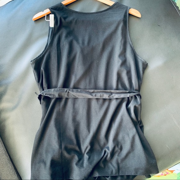 Beautiful Black Beaded Maternity Blouse Top - Picture 5 of 6